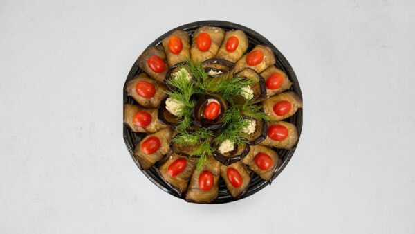 Stuffed Eggplant (Cheese, Garlic, Nuts)